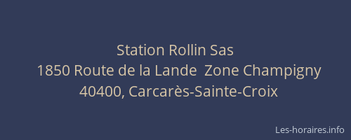 Station Rollin Sas