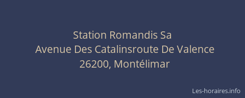 Station Romandis Sa