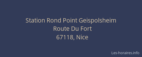 Station Rond Point Geispolsheim