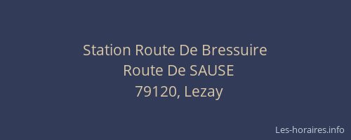 Station Route De Bressuire