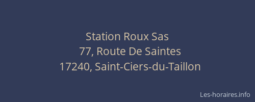 Station Roux Sas