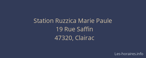 Station Ruzzica Marie Paule
