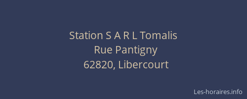Station S A R L Tomalis