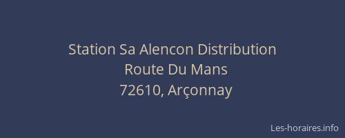 Station Sa Alencon Distribution