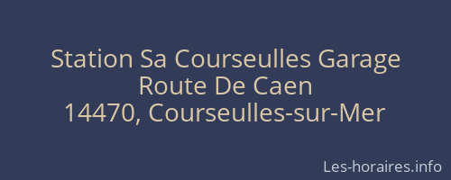 Station Sa Courseulles Garage