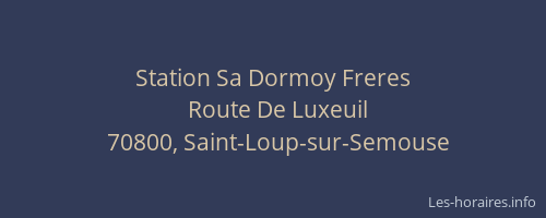 Station Sa Dormoy Freres