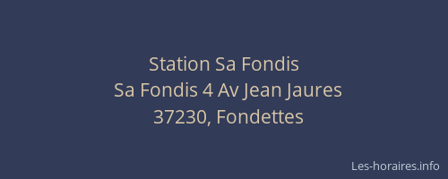 Station Sa Fondis