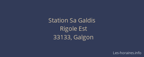 Station Sa Galdis