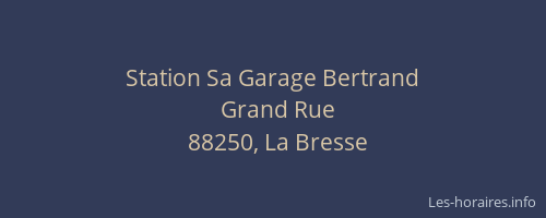 Station Sa Garage Bertrand