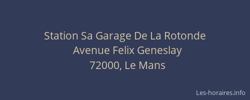 Station Sa Garage De La Rotonde