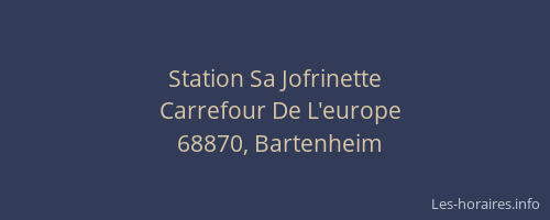 Station Sa Jofrinette