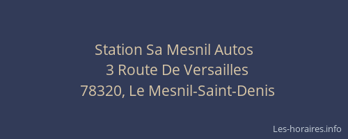 Station Sa Mesnil Autos