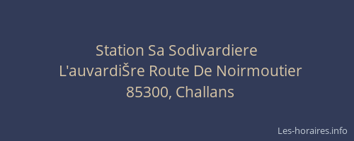 Station Sa Sodivardiere