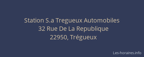 Station S.a Tregueux Automobiles
