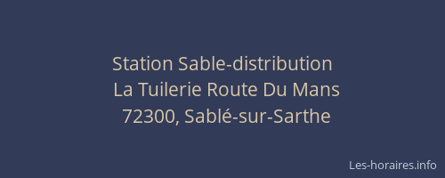 Station Sable-distribution