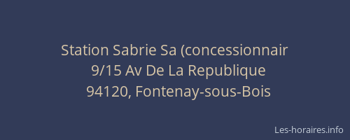 Station Sabrie Sa (concessionnair