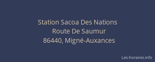 Station Sacoa Des Nations