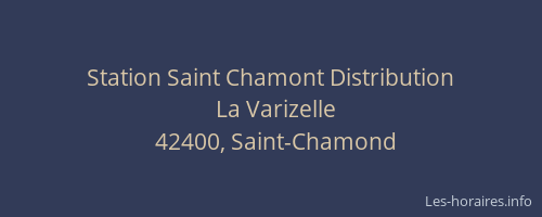 Station Saint Chamont Distribution