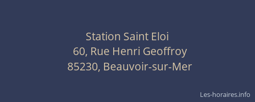 Station Saint Eloi