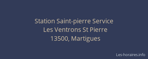 Station Saint-pierre Service