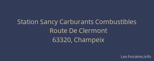 Station Sancy Carburants Combustibles