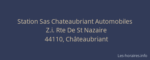 Station Sas Chateaubriant Automobiles