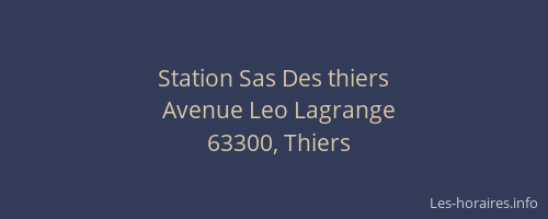 Station Sas Des thiers