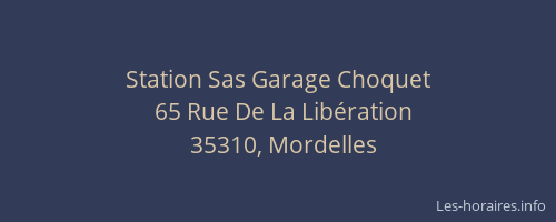 Station Sas Garage Choquet