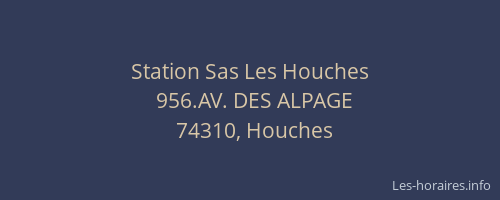 Station Sas Les Houches