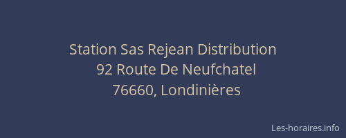 Station Sas Rejean Distribution