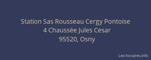 Station Sas Rousseau Cergy Pontoise