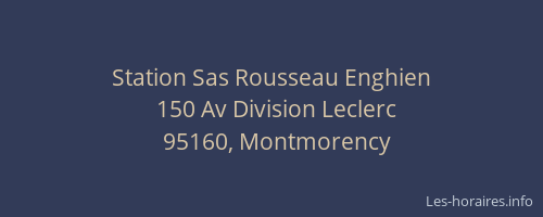 Station Sas Rousseau Enghien