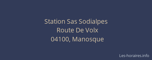 Station Sas Sodialpes