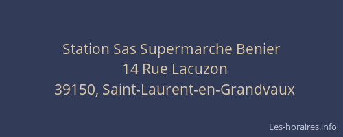 Station Sas Supermarche Benier
