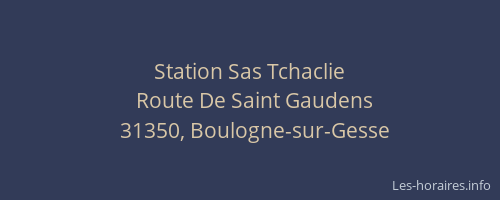 Station Sas Tchaclie