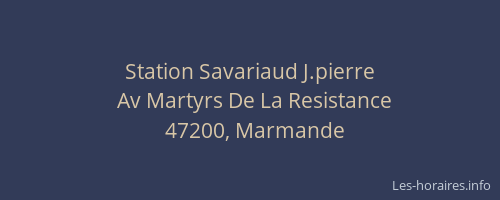 Station Savariaud J.pierre