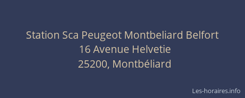 Station Sca Peugeot Montbeliard Belfort