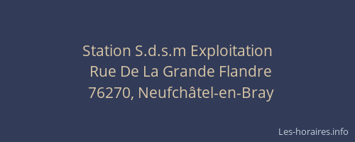Station S.d.s.m Exploitation