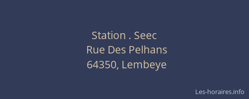 Station . Seec