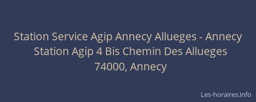 Station Service Agip Annecy Allueges - Annecy