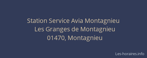 Station Service Avia Montagnieu