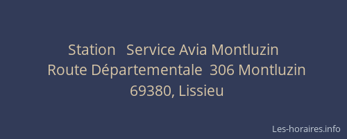 Station   Service Avia Montluzin