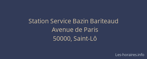 Station Service Bazin Bariteaud