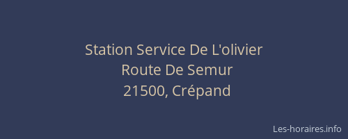 Station Service De L'olivier