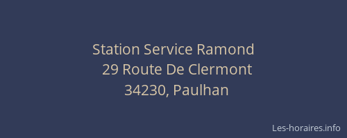Station Service Ramond