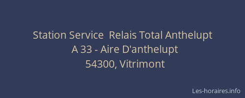 Station Service  Relais Total Anthelupt