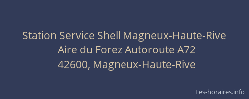 Station Service Shell Magneux-Haute-Rive
