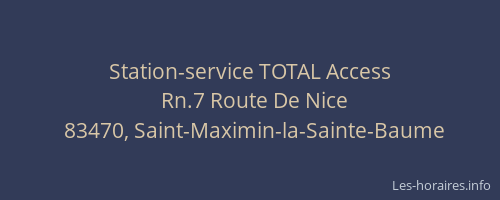 Station-service TOTAL Access