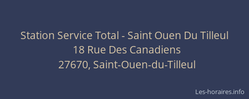 Station Service Total - Saint Ouen Du Tilleul