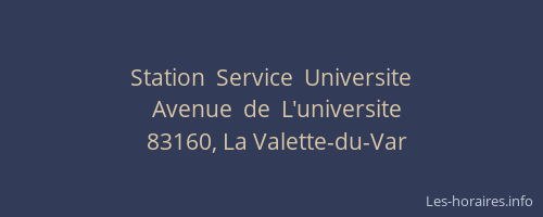 Station  Service  Universite